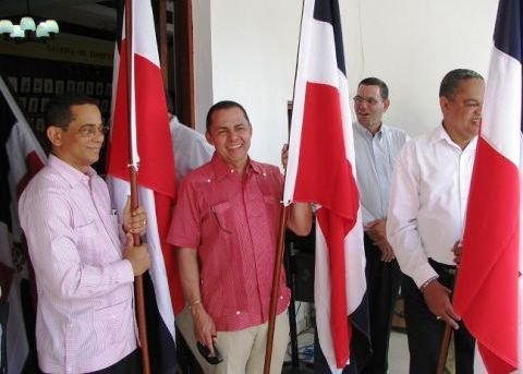 Dirigentes de espaillat en acto recordando 168 aniversario de La Independencia Nacional Dominicana